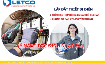 Tuyển Dụng Kỹ Năng Đặc Định Nhật Bản Ngành Lắp Đặt Thiết Bị Điện