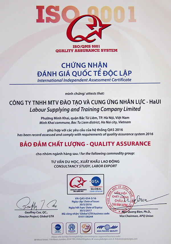 Chứng nhận đánh giá quốc tế độc lập